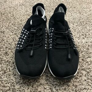 Black and White Sleek Performance Sneakers
